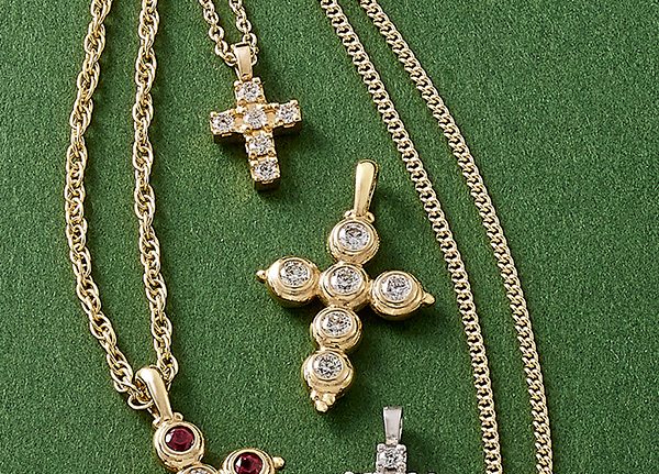 Image of gemstone crosses