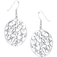 Sterling Silver Curling Vine Earrings