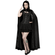 Black Velvet Hooded Cape