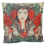 Daughter of Avalon Pillow by Linda Ravenscroft