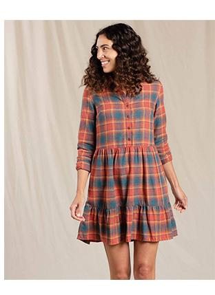 Re-Form Tiered Dress in Auburn Color