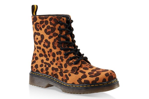 Rubber Sole Lace Up Combat Boots