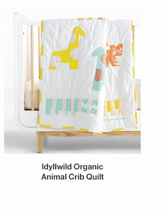 Idyllwild Organic Animal Crib Quilt