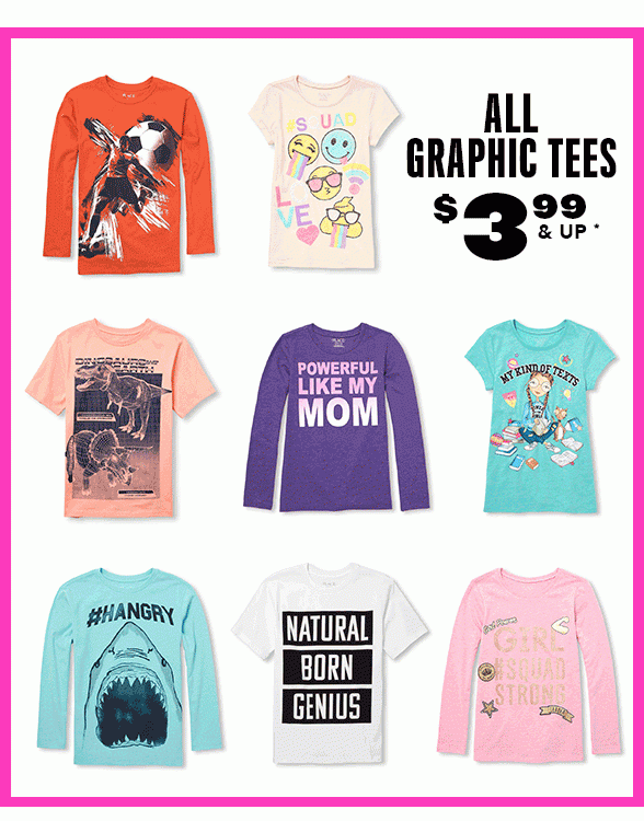 All Graphic Tees $3.99 & Up