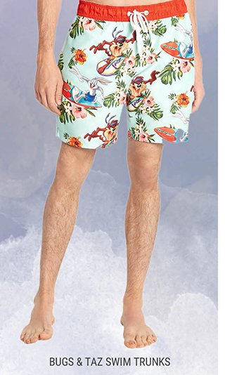 Looney Tunes Bugs and Taz Swim Trunks