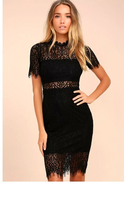 Remarkable Black Lace Dress