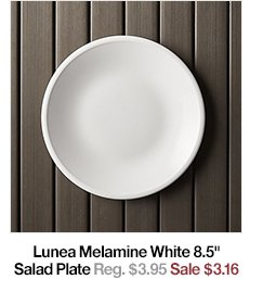 Lunea Melamine White Salad Plate