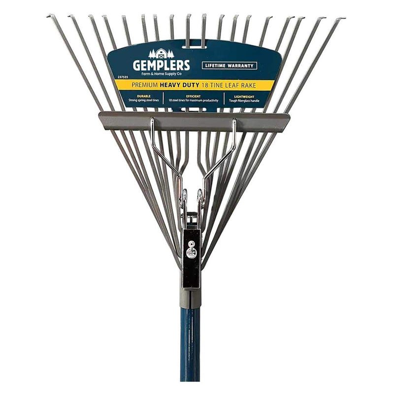 Gemplers 18-Tine Shrub Rake with Fiberglass Handle 