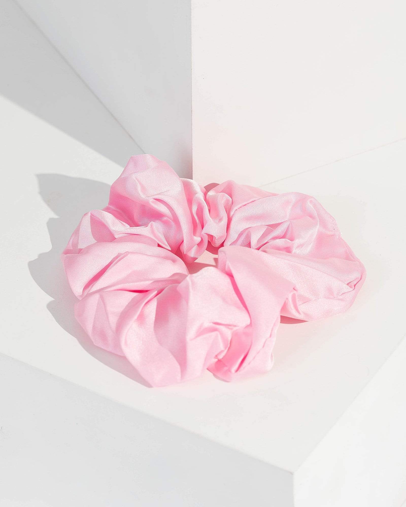 Image of Pink Plain Colour Scrunchie