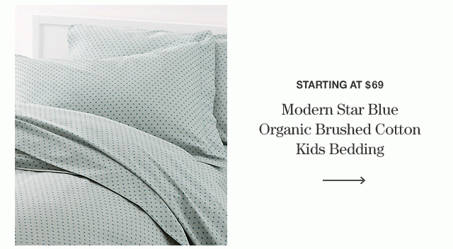 Modern Star Kids Organic Brushed Cotton Blue Bedding