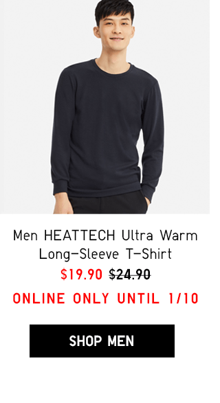 MEN HEATTECH ULTRA WARM LONG-SLEEVE T-SHIRT $19.90 - SHOP MEN