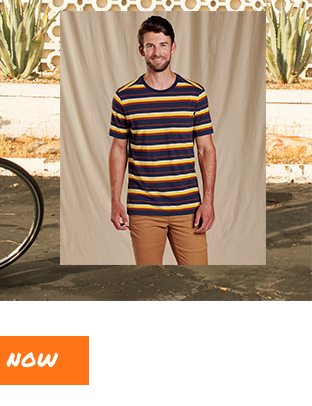Shop Men's Grom Hemp Tee - True Navy Stripe
