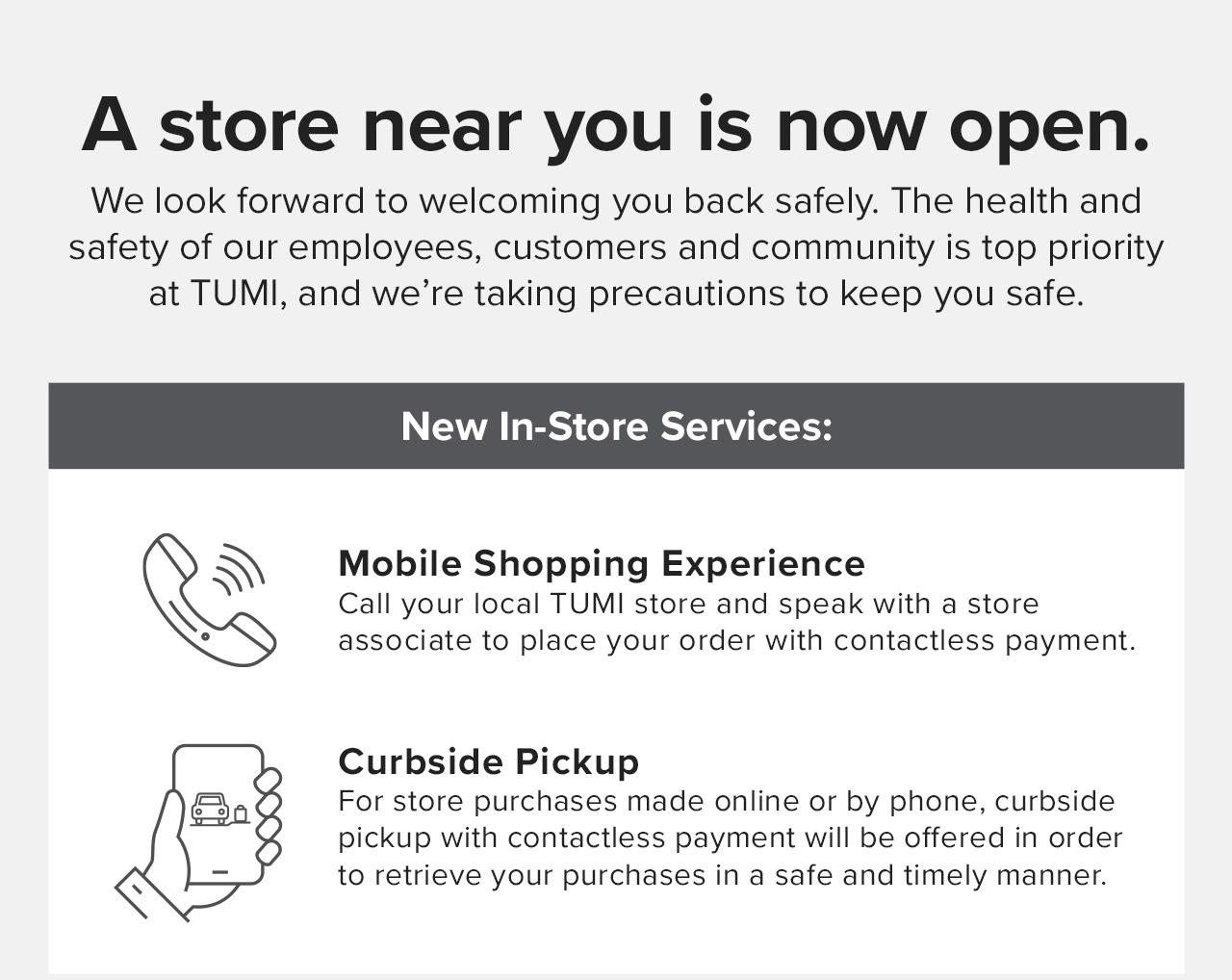 A store near you is now open. New In-Store Services: Mobile Shopping Experience. Curbside Pickup.