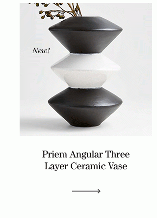 Priem Angular Three Layer Ceramic Vase