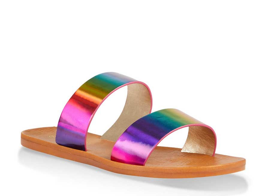 Two Band Flat Slide Sandals