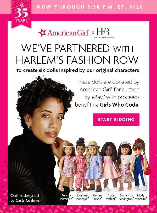 WE’VE PARTNERED WITH HARLEM’S FASHION ROW - START BIDDING