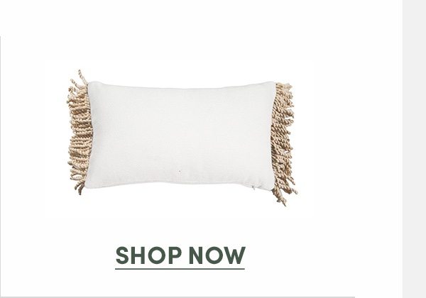Emilia 14x24 Lumbar Outdoor Pillow, White/Almond