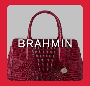 A red leather handbag. Brahmin.