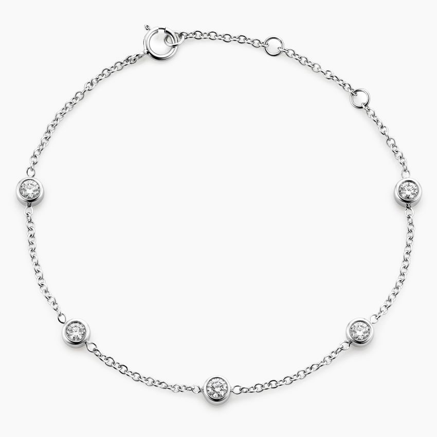 Five Diamond Bezel Bracelet