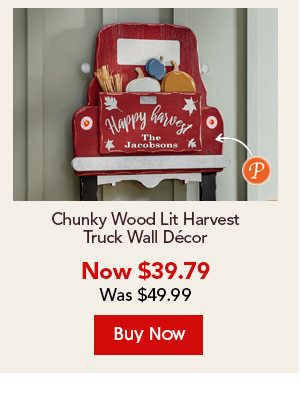 Chunky Wood Lit Harvest Truck Wall Décor Now $39.79 Was $49.99 Buy Now