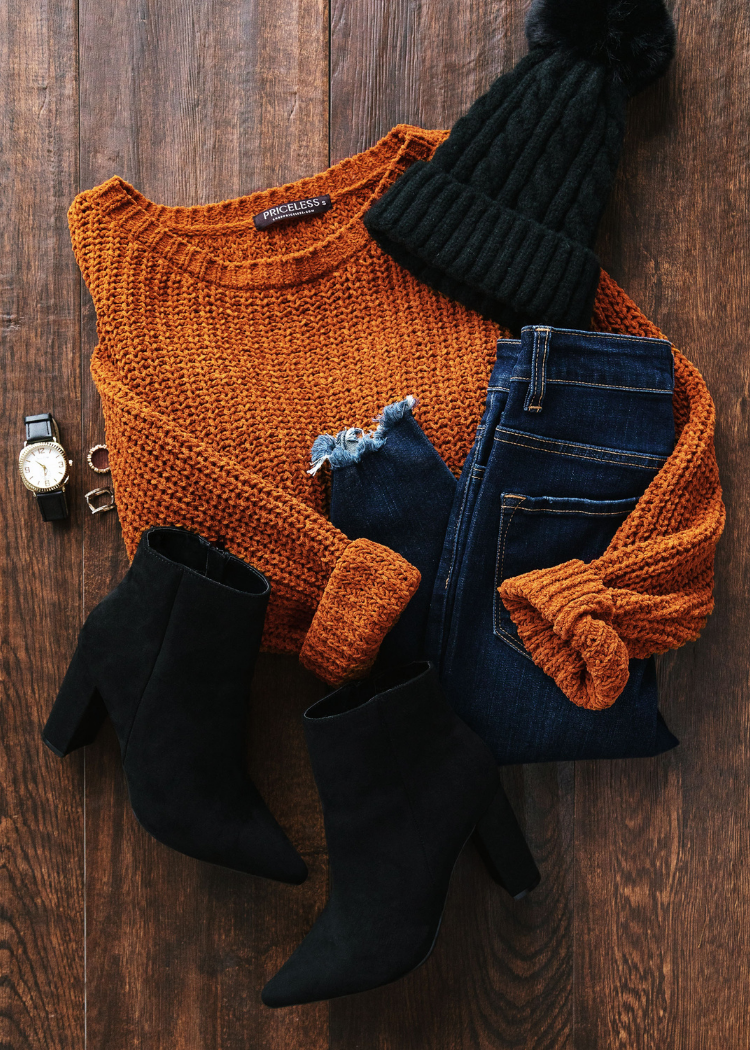 A Thousand Words Cinnamon Sweater