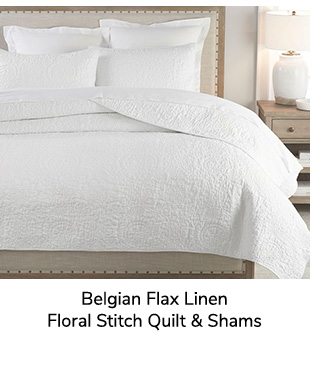 Belgian Flax Linen Handcrafted Quilt & Shams