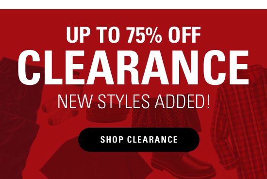Up to 75% OFF Clearance | Shop Now