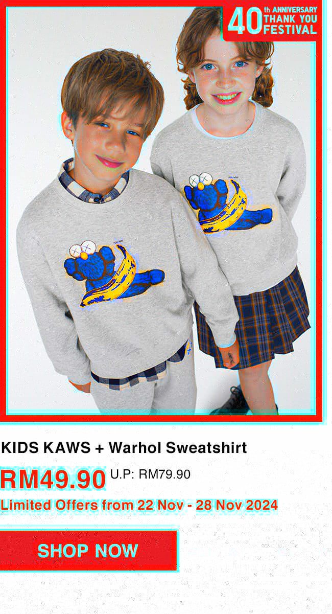 KIDS KAWS + Warhol Sweatshirt