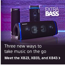 Three new ways to take music on the go | Meet the XB23, XB33, and XB43