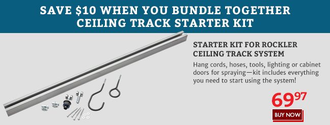 Save $10 when You Bundle Together Ceiling Track Starter Kit