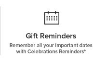 Remember all your important dates with Celebrations Reminders