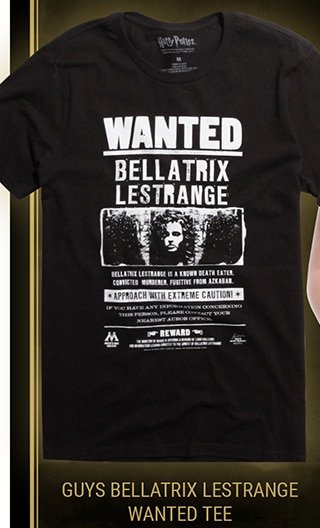 Guys Bellatrix Lestrange Wanted Tee
