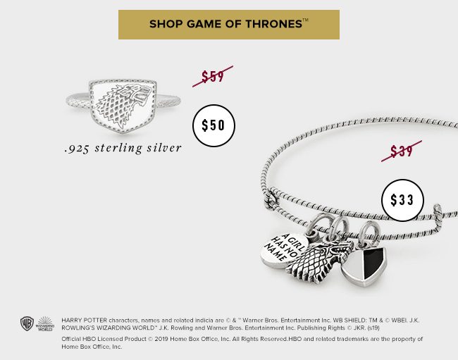 Shop 15% OFF all Game of Thrones styles. 