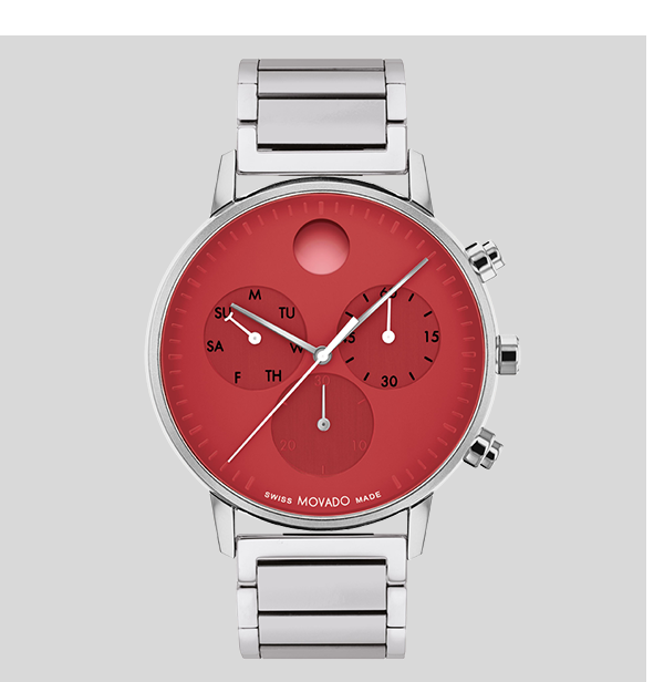 Stainless Steel Red Face Chrono