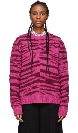 Marc Jacobs - Pink Wool Grunge Tiger Sweater