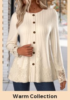 Beige Embroidery Long Sleeve Round Neck T Shirt