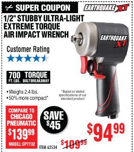 View View 1/2 in. Ultra Compact Xtreme Torque Stubby Air Impact Wrench