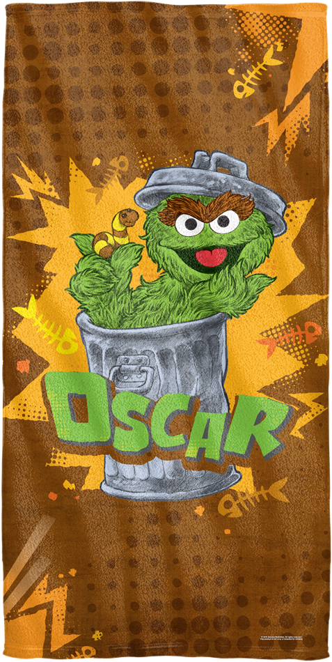 Oscar The Grouch Sesame Street Towel