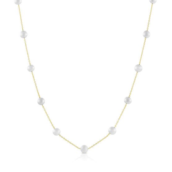 Freshwater Cultured Pearl Necklace In 14K Yellow Gold