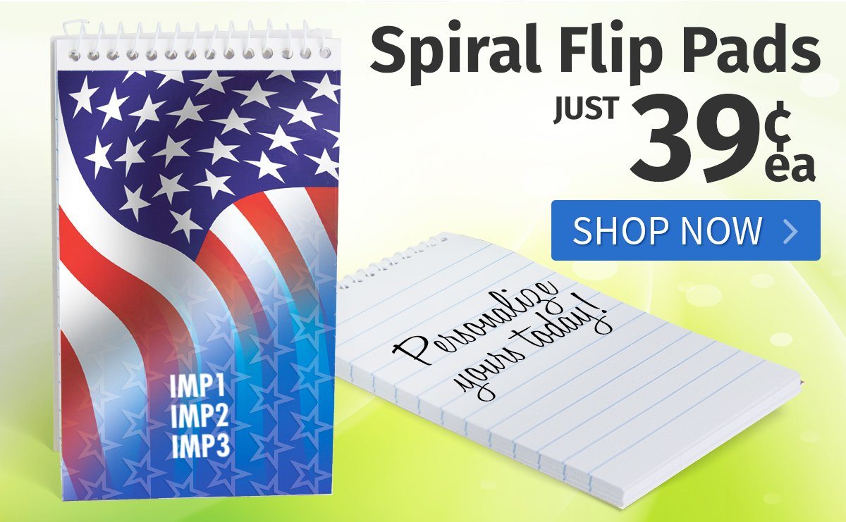 Spiral Flip Pads for only 39¢ each!