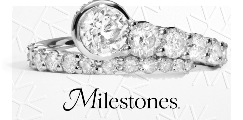 Milestones Diamond Bypass Anniversary Ring 2 ct tw 14K White Gold