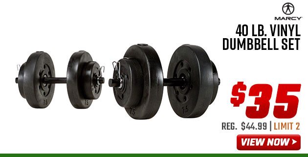 Marcy Club 40 lb. Vinyl Dumbbell Set