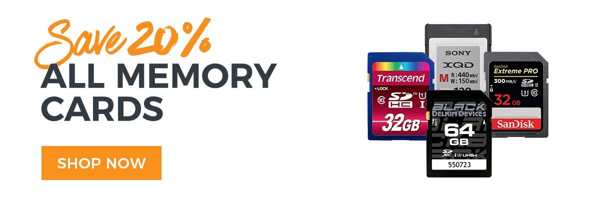Save 20% on Memory Cards