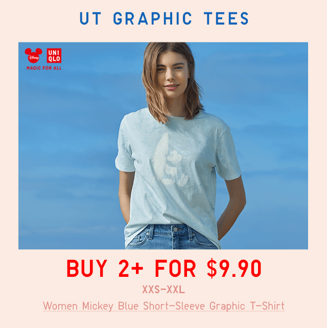 BODY1 - WOMEN MICKEY BLUE SHORT-SLEEVE GRAPHIC T-SHIRT