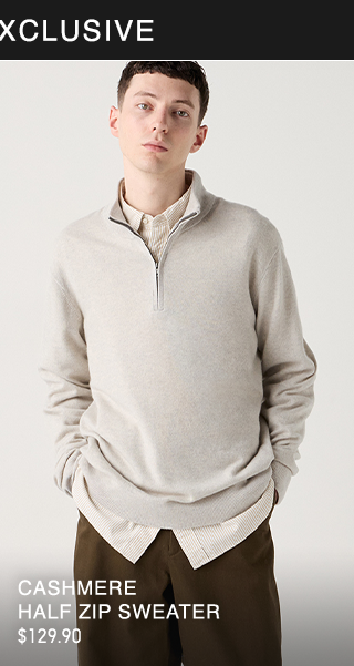 PDP2 - MEN CASHMERE HALF ZIP SWEATER