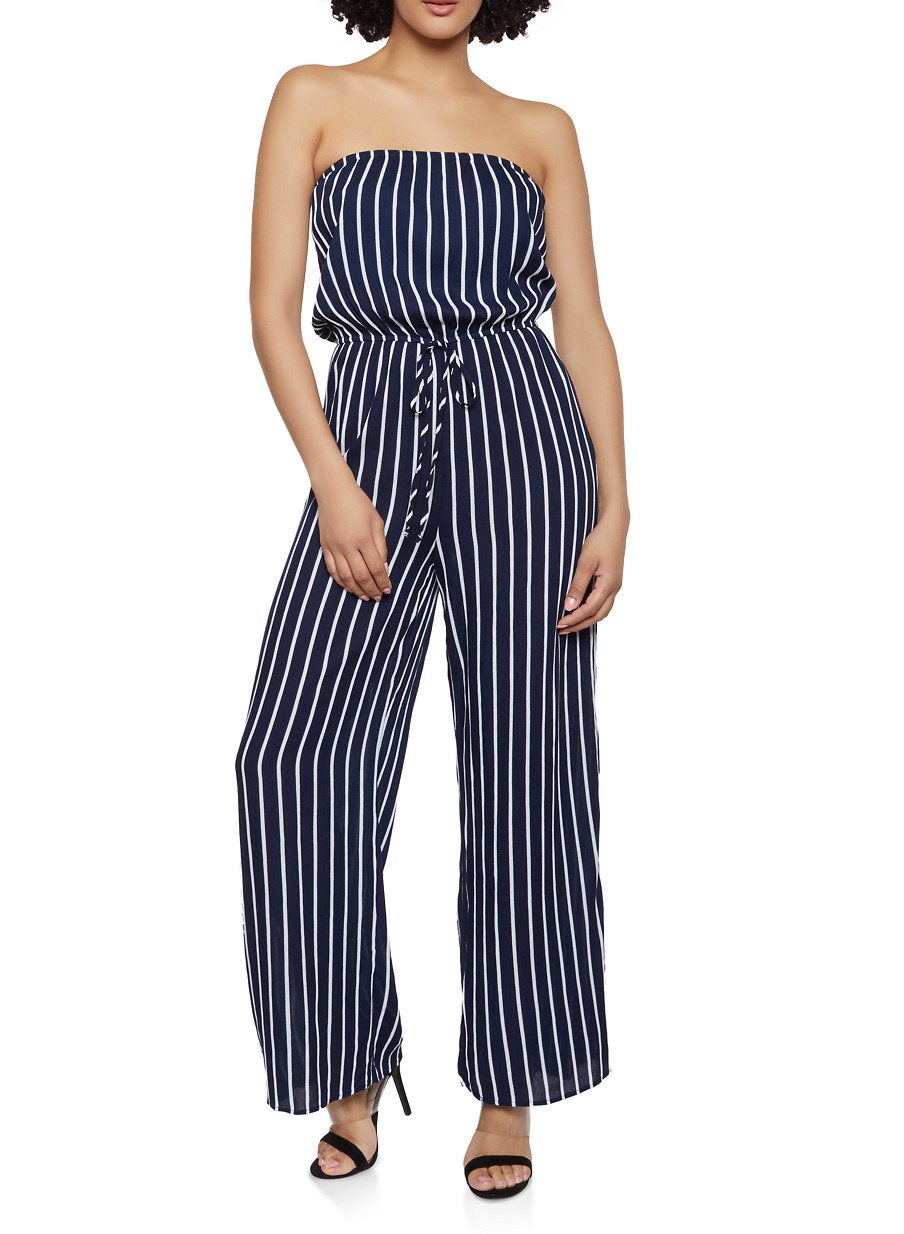 Strapless Cinched Waist Jumpsuit