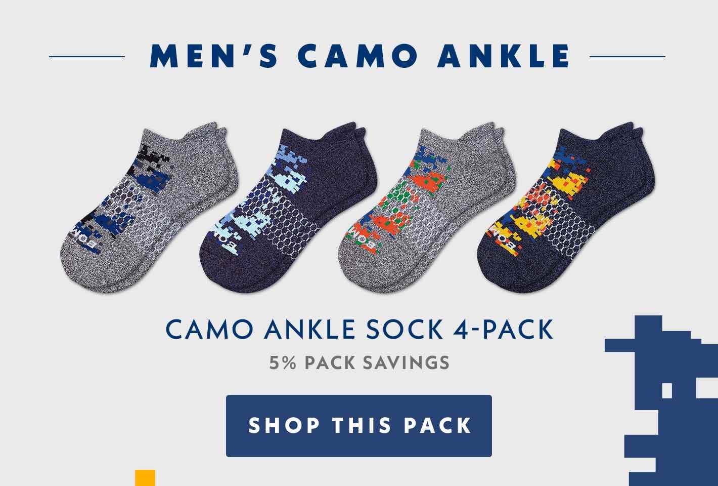Men's Camo Ankle Sock 4-Pack. Shop This Pack.