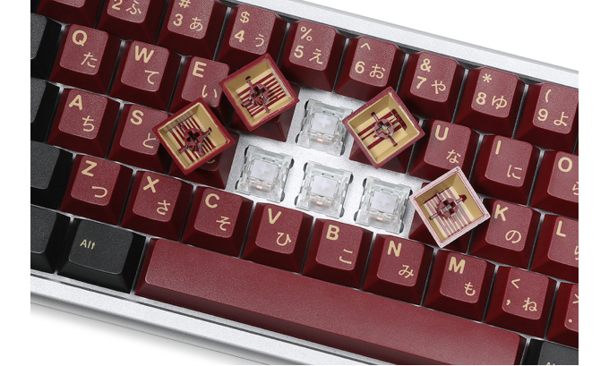 Drop + RedSuns GMK Red Samurai Keycap Set