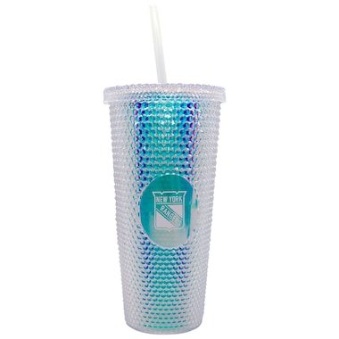  24oz. Iridescent Studded Travel Tumbler with Straw