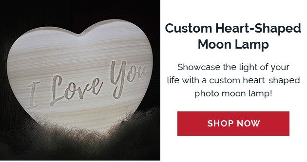 Custom Heart-Shaped Moon Lamp